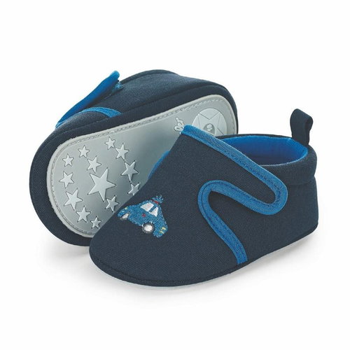 STERNTALER baby boys' booties, canvas, dark blue, firefighters 2302060, 24 - Baby Booties - Main image