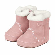 STERNTALER textile winter boots, fur, velcro, pink with decorative stitching 5301503, 18 - Baby Booties