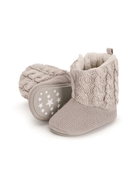 STERNTALER boots textile winter boots velcro, knitted, braid pattern, grey 5302112, 22 - Baby Booties