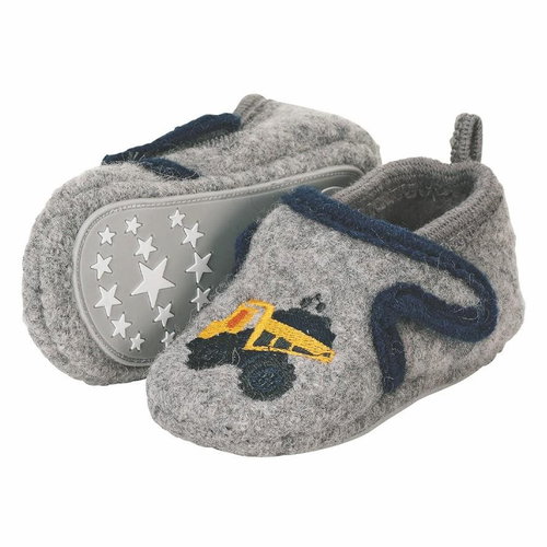 STERNTALER winter fleece car slippers grey 5302065 - Baby Booties - Main image