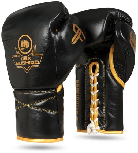 DBX BUSHIDO ProFighter Lace-up Multilayer Gloves Gold 10 oz - Boxing Gloves - Main image