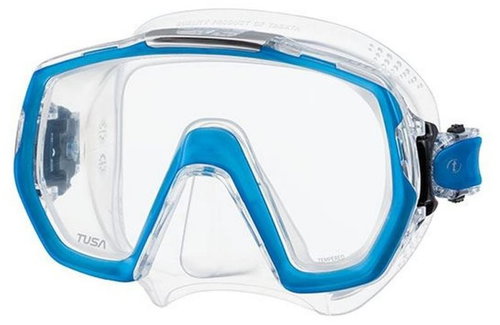 Tusa Freedom Elite, Transparent Silicone, Blue Frame - Diving Mask - Main image