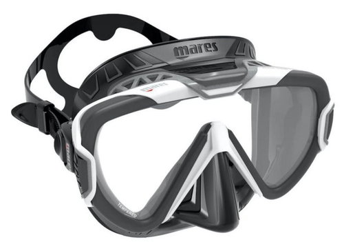 Mares Pure Wire, Black Silicone, White Frame - Diving Mask - Main image