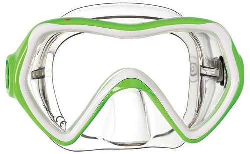 Mares Comet, Transparent Silicone, Green Frame - Diving Mask - Main image