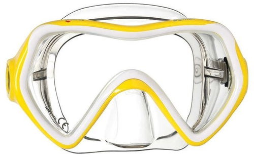 Mares Comet, transparent silicone, yellow frame - Diving Mask - Main image