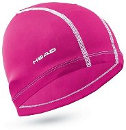 Head Polyester Cap, Pink - Swim Cap