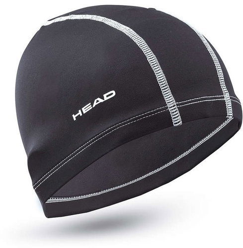 Head Polyester Cap, Black - Bathing Cap - Main image