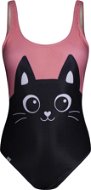 Dedoles Cheerful ladies one-piece swimsuit Black kitten black size. L - Women's Swimwear