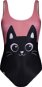 Dedoles Veselé dámske jednodielne plavky Čierna kočka čierna - Dámske plavky
