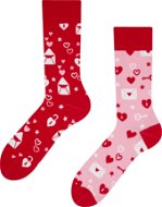 Dedoles Veselé ponožky Milostné dopisy červené veľ. 39 – 42 EÚ - Ponožky
