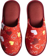 Dedoles Veselé pantofle Srdíčka červená EU 39 / 275 mm - Slippers