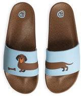 Dedoles Veselé pantofle Dlouhý jezevčík hnědá/modrá EU 40 / 267 mm - Slippers