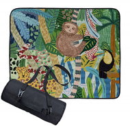 Butter Kings Picnic blanket with strap colours in jungle - Picnic Blanket
