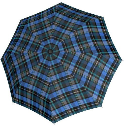 DERBY Hit Magic káro modro - šedý plně automatický  - Umbrella - Main image