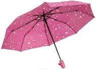 Verk 25011 Skládací deštník s kapkami 95 cm růžový - Umbrella