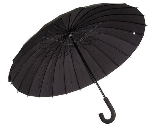 Verk 25002 Deštník holový 24 drátů 124 cm černý - Umbrella - Main image