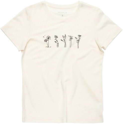 DEVOLD Classic Flowers Tee Wmn, White, L - T-Shirt - Main image