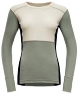 DEVOLD Lauparen Merino 190 Shirt Wmn, Raw White/Fog/Ink, XL - Thermal Underwear