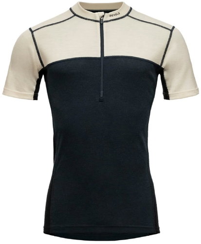 DEVOLD Lauparen Merino 190 Zip Tee Man, Raw White/Ink/Black, M - Thermal Underwear - Main image