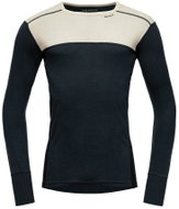 DEVOLD Lauparen Merino 190 Shirt Man, Raw White/Ink/Black, S - Thermal Underwear