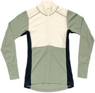 DEVOLD Lauparen Merino 190 Zip Neck Wmn, Raw White/Fog/Ink - Thermal Underwear