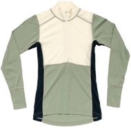 DEVOLD Lauparen Merino 190 Zip Neck Wmn, Raw White/Fog/Ink, XL - Thermal Underwear