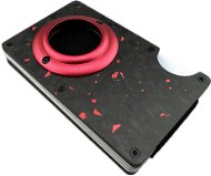 Daklos Carbon RFID karbonová mini pro AirTag s klipem červenočerná - Wallet