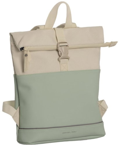 Daniel Ray Allentown Roll-Top Backpack, Beige/Green - Backpack - Main image