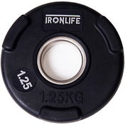 Weight IRONLIFE Deluxe Olympijský pogumovaný kotouč 1,25 kg - Závaží