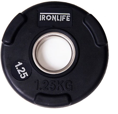 IRONLIFE Deluxe Olympijský pogumovaný kotouč 1,25 kg - Gym Weight - Main image
