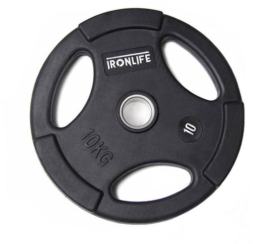 IRONLIFE Deluxe Olympic rubberized disc 10 kg - Gym Weight - Main image