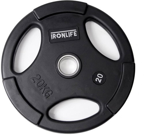 IRONLIFE Deluxe Olympic rubberized disc 20 kg - Gym Weight - Main image