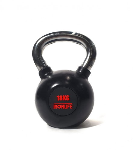 IRONLIFE Rubberized kettlebell 18 kg - Kettlebell - Main image