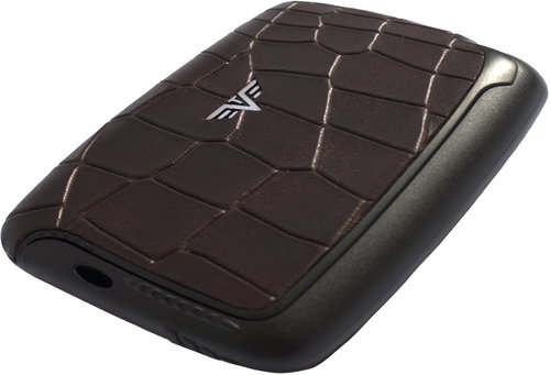 Tru Virtu Card Case Pearl – Croco Brown Leather - Wallet - Main image