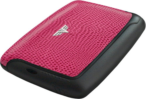 Tru Virtu Card Case Pearl – Leather Lizzard Fuchsia - Wallet - Main image