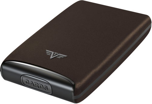 Tru Virtu Credit Card Case Razor Fan - Nappa Brown Leather - Wallet - Main image