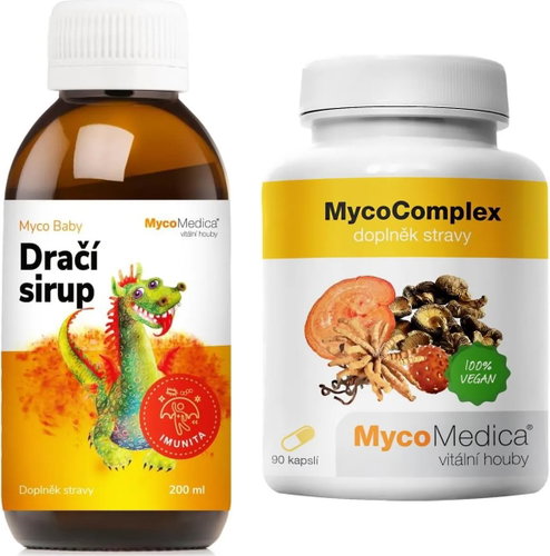 MycoMedica MycoComplex 90 Capsules + MycoBaby 200ml Set - Food Supplement Set - Main image