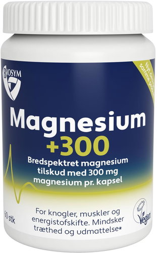 Biosym Denmark Magnesium+300, 60 capsules - Magnesium - Main image