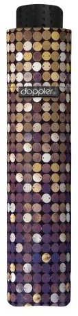 DOPPLER Fiber Havanna Calm Twinkle blue/ multicolour folding umbrella - Umbrella - Main image