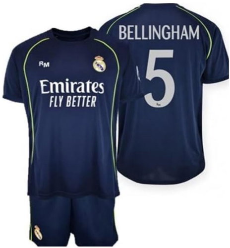 Rogers SRL Kids set replica REAL MADRID 25/26 Away Bellingham 128 - Jersey - Main image