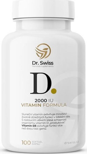 Dr. Swiss Vitamín D 100 kapslí - Vitamin D3 - Main image