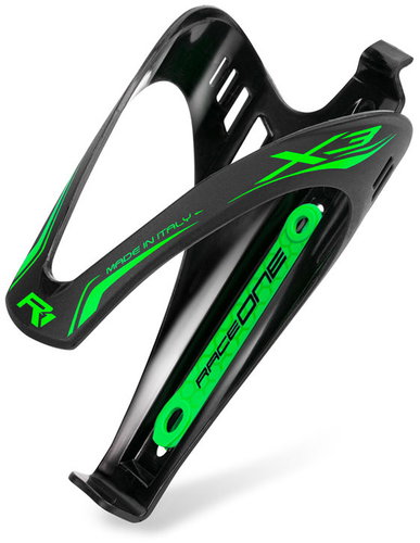 RaceOne X3 Race black/green matte - Bicycle Drink Holder - Main image