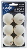Dunlop Fort Tournament 40+ *** ITTF (6 pcs), white - Table Tennis Balls