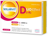 SOLARVIT DuoEffect D3+ K2 30 capsules - Dietary Supplement