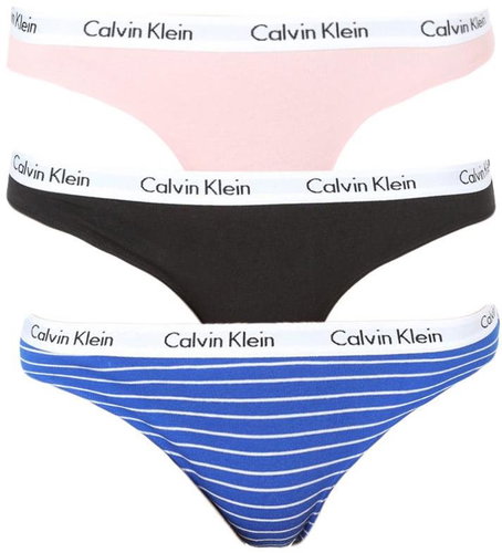 Calvin Klein 3Pack QD3587E-JMO, sizing. S - Thong - Main image