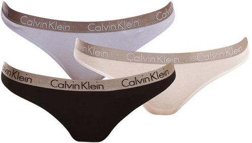 Calvin Klein 3Pack QD3560E-W4Y, vel. XL - Tanga - Hlavní obrázek