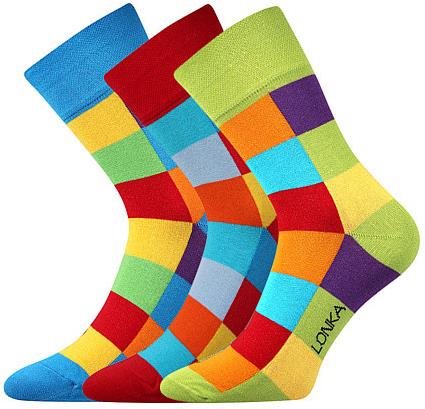 Lonka Decube - coloured cubes, size 47 - 50 - Socks - Main image