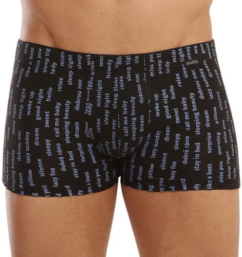 Andrie PS 5478 A - black, blue lettering, size 3XL - Boxer Briefs - Main image