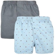 Nur Der 2Pack 827759-grau/hellblau gemustert - Boxer Shorts