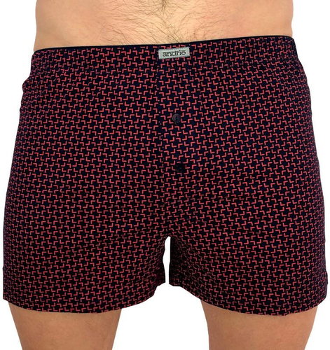 Andrie PS 5497 B - red pattern, sizing. L - Boxer Shorts - Main image